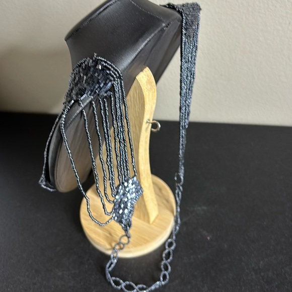 Vintage Long Seed Bead Boho Shimmer Necklace Flapper Victorian​​ - Picture 3 of 7